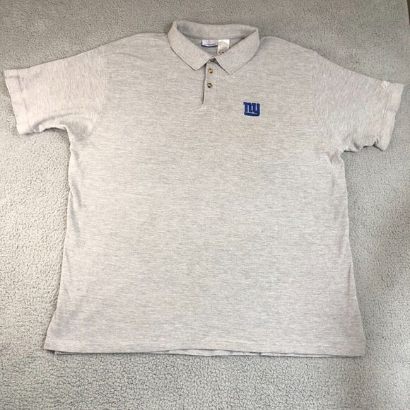 New York Giants Shirt Mens 4XL Gray Polo Sportswear Athletic Football‎ NFL Logo - Picture 1 of 8